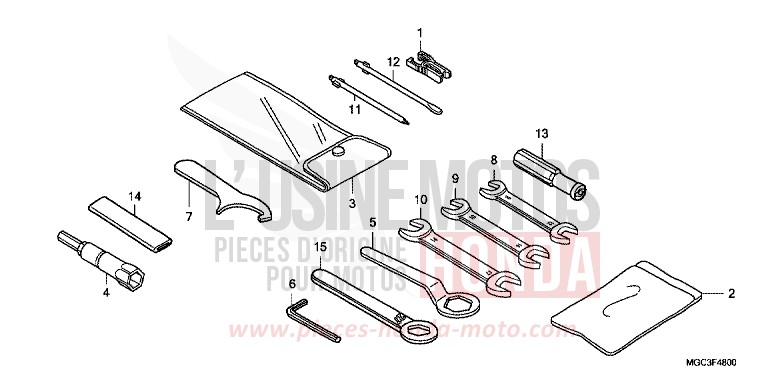 WERKZEUG de CB1100 ABS PEARL MILKEY WHITE (NH162) de 2013